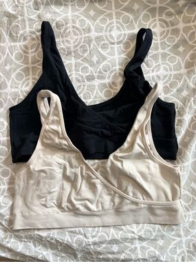 2 pull down Maternity Nursing sleep bras size L